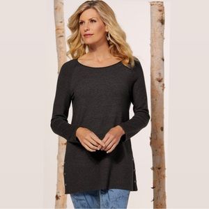Soft Surroundings Saturday Sweater in Charcoal